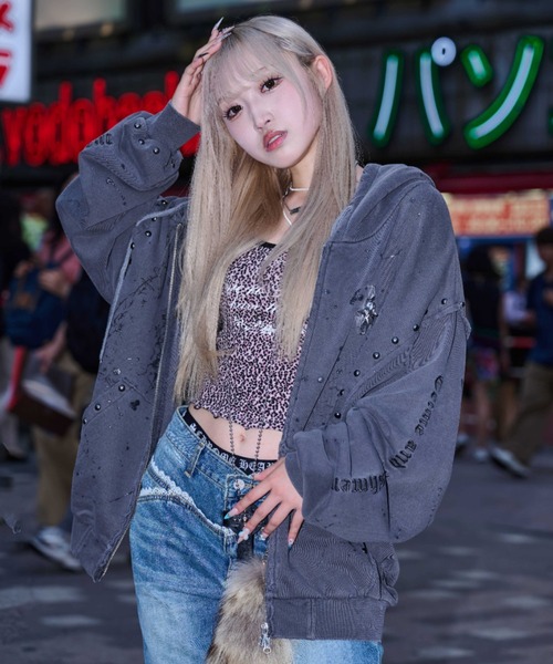 A'GEM/9 × .kom 『A'GEM/9/エージェムナイン』 ラメ飛ばしジップ