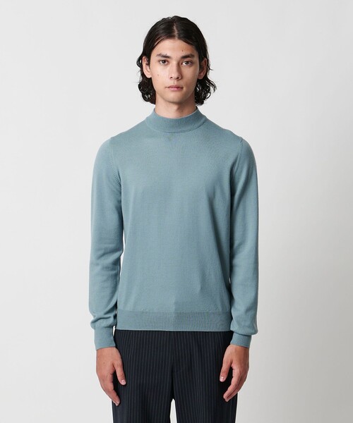 Gran Sasso(グランサッソ)の「<Gran Sasso>12ゲージ モックネック ニット(ニット/セーター・メンズ・ライトブルー/オレンジ/ネイビー/モカ・52/48/50)」の17枚目の写真