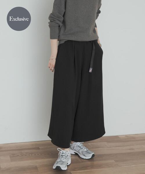 【美品】グラミチ Ciaopanic別注 クロップドスラックス ブラック L セール】『別注』Gramicci ONETUCK WOOLLIKE PANTS（その他パンツ