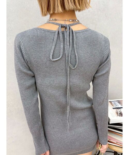 EVRIS（エヴリス）の「タイトニットミニワンピース（ワンピース・レディース・ピンク/グレー/ブラック/ホワイト・FREE）」の7枚目の写真