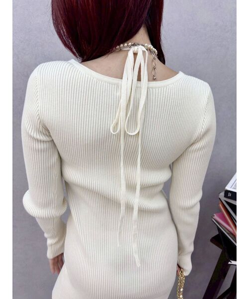 EVRIS（エヴリス）の「タイトニットミニワンピース（ワンピース・レディース・ピンク/グレー/ブラック/ホワイト・FREE）」の16枚目の写真