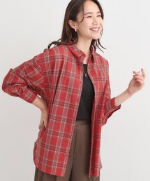 Cutie Blonde(�L���[�e�B�[�u�����h)�́y����I�ׂ�z�I�[�o�[�T�C�Y�̃`�F�b�N�V���c(�V���c/�u���E�X)