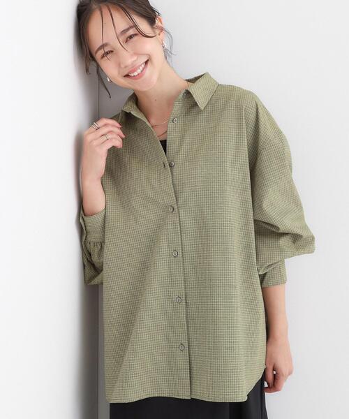 Cutie Blonde（キューティーブロンド）の「【着丈選べる】オーバーサイズのチェックシャツ（シャツ/ブラウス・レディース・グレー系1/ブラック系1/イエロー系その他3/ワイン系3・00/11）」の3枚目の写真