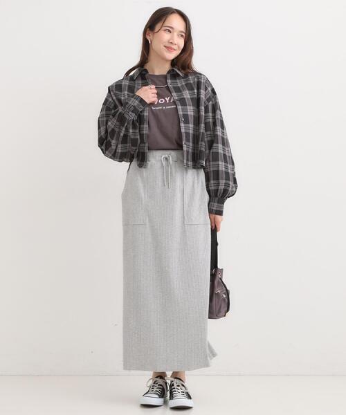 Cutie Blonde（キューティーブロンド）の「【着丈選べる】オーバーサイズのチェックシャツ（シャツ/ブラウス・レディース・グレー系1/ブラック系1/イエロー系その他3/ワイン系3・00/11）」の10枚目の写真