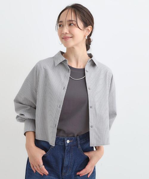 Cutie Blonde（キューティーブロンド）の「【着丈選べる】オーバーサイズのチェックシャツ（シャツ/ブラウス・レディース・グレー系1/ブラック系1/イエロー系その他3/ワイン系3・00/11）」の15枚目の写真