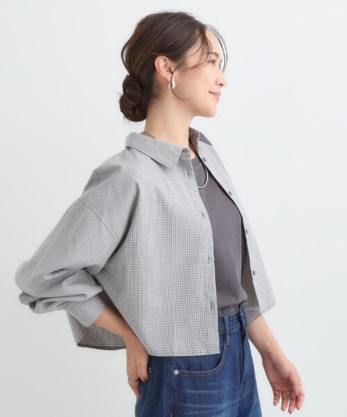 Cutie Blonde（キューティーブロンド）の「【着丈選べる】オーバーサイズのチェックシャツ（シャツ/ブラウス・レディース・グレー系1/ブラック系1/イエロー系その他3/ワイン系3・00/11）」の16枚目の写真