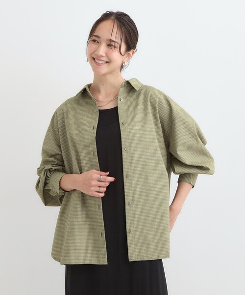 Cutie Blonde（キューティーブロンド）の「【着丈選べる】オーバーサイズのチェックシャツ（シャツ/ブラウス・レディース・グレー系1/ブラック系1/イエロー系その他3/ワイン系3・00/11）」の19枚目の写真