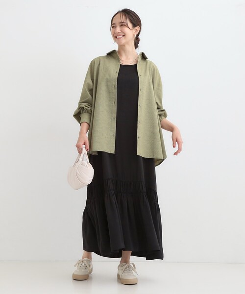 Cutie Blonde（キューティーブロンド）の「【着丈選べる】オーバーサイズのチェックシャツ（シャツ/ブラウス・レディース・グレー系1/ブラック系1/イエロー系その他3/ワイン系3・00/11）」の21枚目の写真