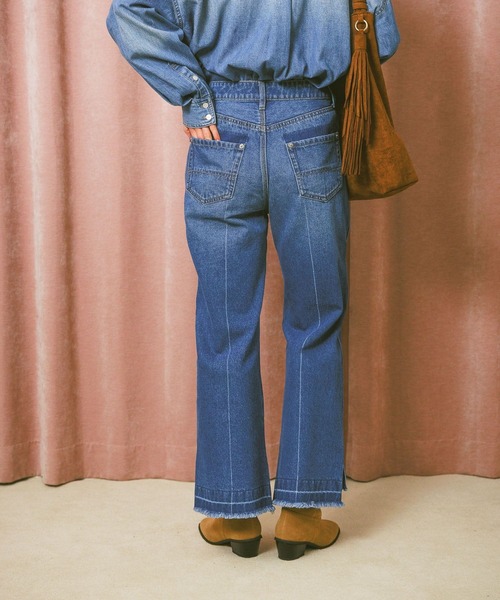 BAYFLOW(ベイフロー)の「センタークリースデニムパンツ(デニムパンツ・レディース・ブラック/インディゴブルー・X-SMALL/MEDIUM/SMALL)」の5枚目の写真