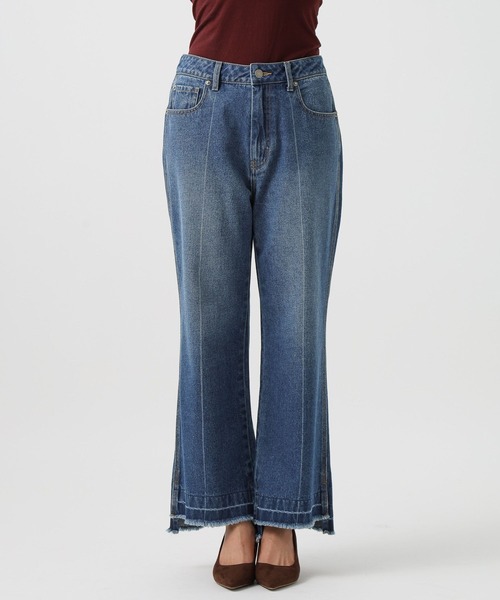 BAYFLOW(ベイフロー)の「センタークリースデニムパンツ(デニムパンツ・レディース・ブラック/インディゴブルー・X-SMALL/MEDIUM/SMALL)」の12枚目の写真