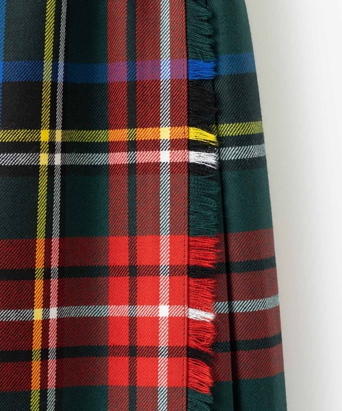 O'NEIL of DUBLIN（オニールオブダブリン）の「O'NEIL OF DUBLIN ダブルベルト キルトスカート 77cm（スカート・レディース・ブラック/カーキ/ダークグリーン/ライトブラウン/ブラック系その他/ネイビー・8/10）」の11枚目の写真