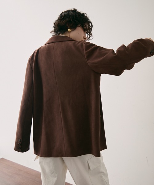 セール】スエードライクテーラージャケット（テーラードジャケット