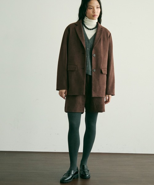 セール】スエードライクテーラージャケット（テーラードジャケット