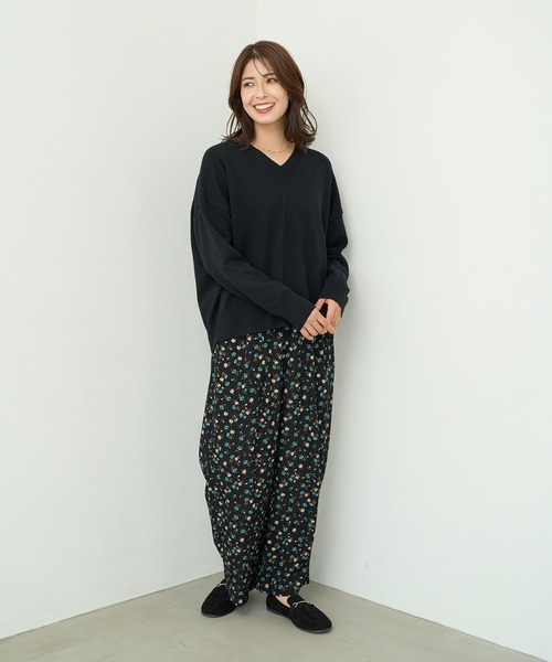 FOUND GOOD(ファウンドグッド)の「マイラクVネックニット(ニット/セーター・レディース・ピンク系2/ブルー系5/グレー系5/ブラック・S/M/L)」の5枚目の写真