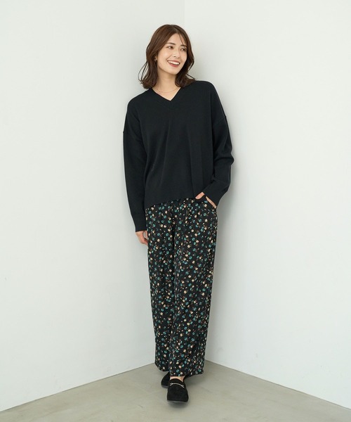 FOUND GOOD(ファウンドグッド)の「マイラクVネックニット(ニット/セーター・レディース・ピンク系2/ブルー系5/グレー系5/ブラック・S/M/L)」の6枚目の写真