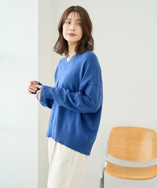 セール】マイラクVネックニット（ニット/セーター）｜FOUND GOOD