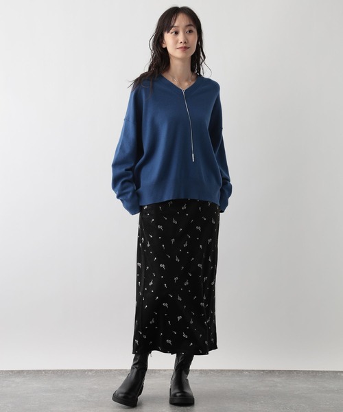 FOUND GOOD(ファウンドグッド)の「マイラクVネックニット(ニット/セーター・レディース・ピンク系2/ブルー系5/グレー系5/ブラック・S/M/L)」の20枚目の写真