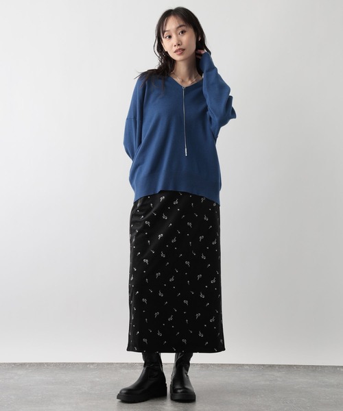 FOUND GOOD(ファウンドグッド)の「マイラクVネックニット(ニット/セーター・レディース・ピンク系2/ブルー系5/グレー系5/ブラック・S/M/L)」の21枚目の写真