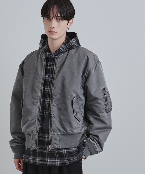 tk.TAKEO KIKUCHI（ティーケータケオキクチ）の「ヴィンテージライクMA‐1（ブルゾン・メンズ・グレー/ベビーピンク/ブラック・01/02/03）」の20枚目の写真