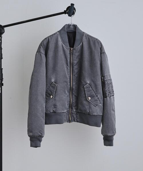 tk.TAKEO KIKUCHI（ティーケータケオキクチ）の「ヴィンテージライクMA‐1（ブルゾン・メンズ・グレー/ベビーピンク/ブラック・01/02/03）」の3枚目の写真