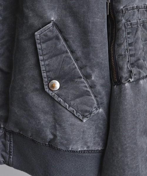 tk.TAKEO KIKUCHI（ティーケータケオキクチ）の「ヴィンテージライクMA‐1（ブルゾン・メンズ・グレー/ベビーピンク/ブラック・01/02/03）」の5枚目の写真