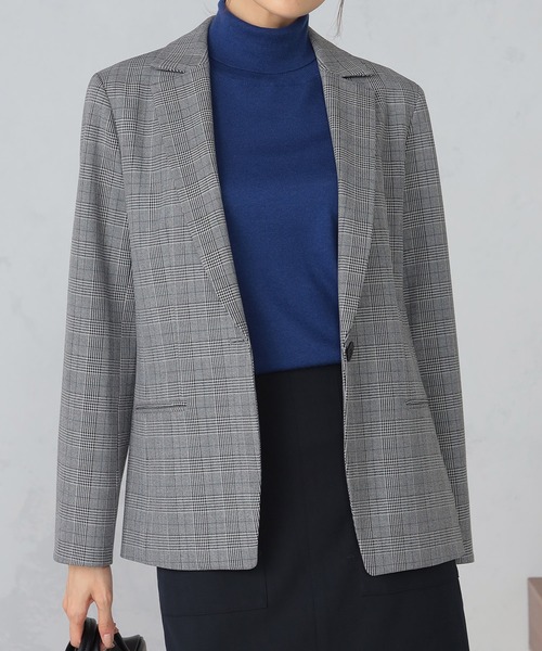 GALLORIA（ギャローリア）の「【キレメクジャケット】テーラージャケット（テーラードジャケット・レディース・グレー/ネイビー・S/M/L/LL）」の2枚目の写真