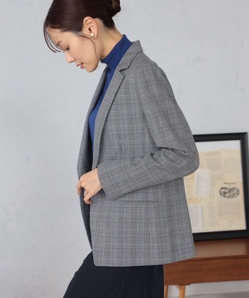 GALLORIA（ギャローリア）の「【キレメクジャケット】テーラージャケット（テーラードジャケット・レディース・グレー/ネイビー・S/M/L/LL）」の6枚目の写真