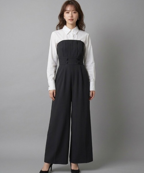 Lana821（ラナハニー）の「オープンショルダー ジャンプスーツ（つなぎ/オールインワン・レディース・ブラック・S/M）」の14枚目の写真