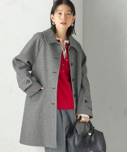 千鳥 / ソリッド ウール メルトン ステンカラー コート（ステンカラー