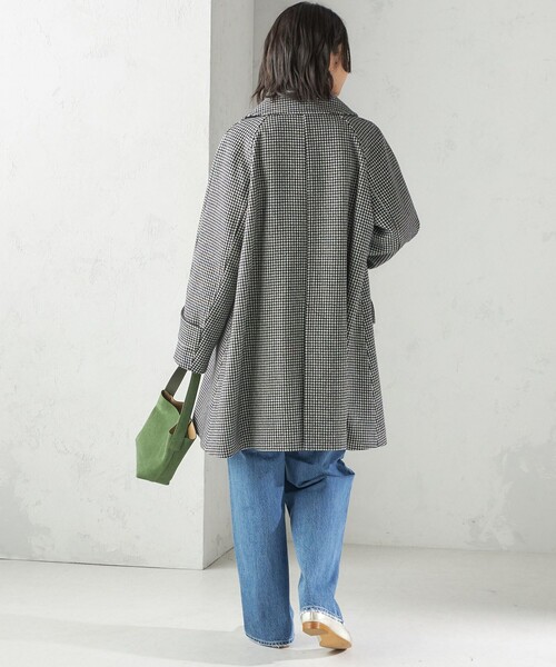 千鳥 / ソリッド ウール メルトン ステンカラー コート（ステンカラー
