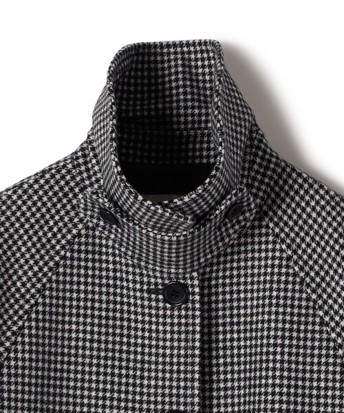 ma- シップス SUPER160s 千鳥格子 ウールステンカラーコートM SHIPS（シップス）の「千鳥 / ソリッド ウール メルトン ステンカラー