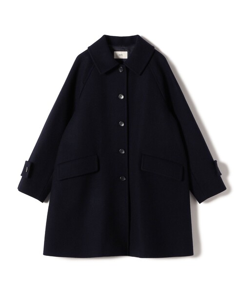 千鳥 / ソリッド ウール メルトン ステンカラー コート（ステンカラー