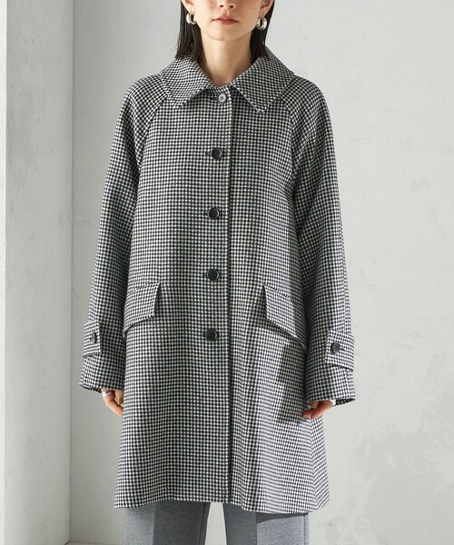 千鳥 / ソリッド ウール メルトン ステンカラー コート（ステンカラー
