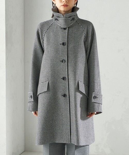 セール】千鳥 / ソリッド ウール メルトン ステンカラー コート