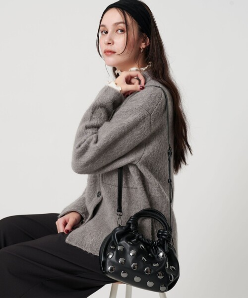 HVISK（ヴィスク）の「＜HVISK＞JOLLY スタッズ ショルダーバッグ 2WAY（ショルダーバッグ・レディース・ブラック・FREE）」の13枚目の写真