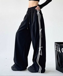 【URGE：】リボン付き トラックパンツ
