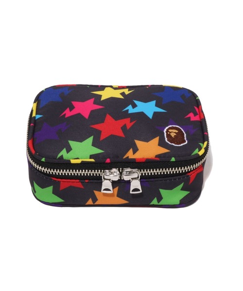 A BATHING APE（アベイシングエイプ）の「STA PATTERN AMENITY POUCH TRAVEL（ポーチ・メンズ・ホワイト/ブラック・FREE）」の2枚目の写真