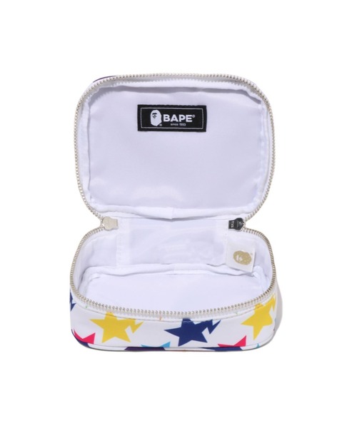 A BATHING APE（アベイシングエイプ）の「STA PATTERN AMENITY POUCH TRAVEL（ポーチ・メンズ・ホワイト/ブラック・FREE）」の5枚目の写真
