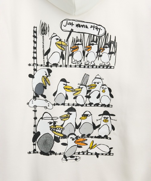 VANS(バンズ)の「RIROO ウィメンズ PENGUIN フーディー / RIROO HOODIE marshmallow / VN000SPVFS81(パーカー・メンズ・オフホワイト・MEDIUM/LARGE/SMALL/X-SMALL)」の5枚目の写真