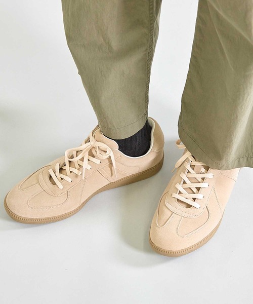 UNION STATION（ユニオンステーション）の「【UNION STATION by MEN’S BIGI 】REPRODUCT MILITALY GERMAN TRAINER ジャーマントレーナー（スニーカー・メンズ・ブラック/グレー系その他/ブラウン/ベージュ・M/L）」の4枚目の写真