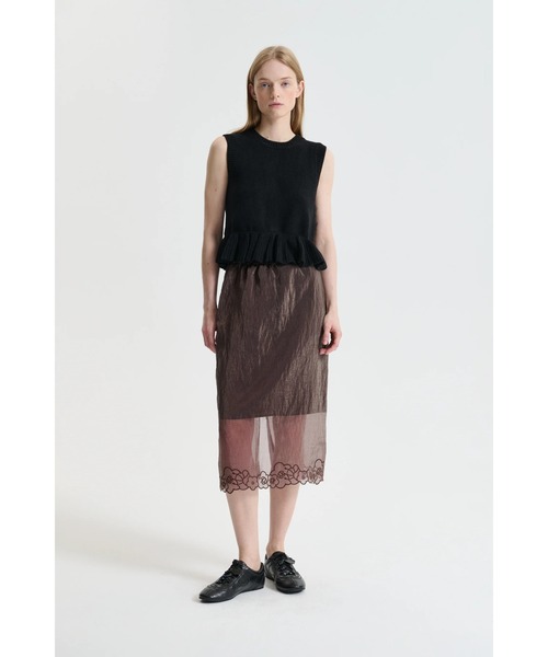 CECILIE BAHNSEN(セシリー バンセン)の「BRIA SKIRT(スカート・レディース・ブラウン・6)」の2枚目の写真