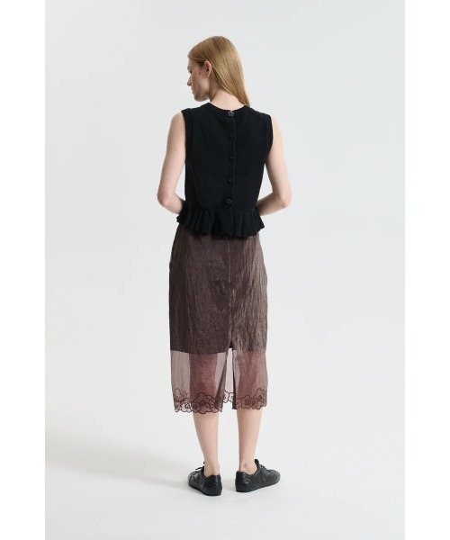 CECILIE BAHNSEN(セシリー バンセン)の「BRIA SKIRT(スカート・レディース・ブラウン・6)」の3枚目の写真