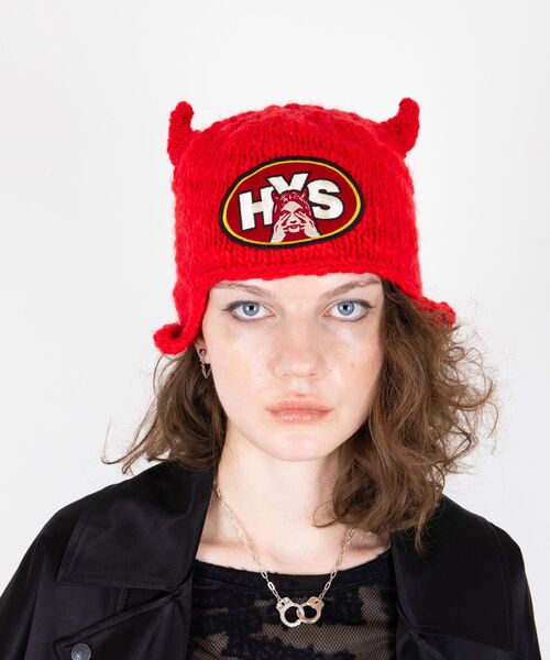 SEE NO EVIL 手編みニットキャップ（ニットキャップ/ビーニー