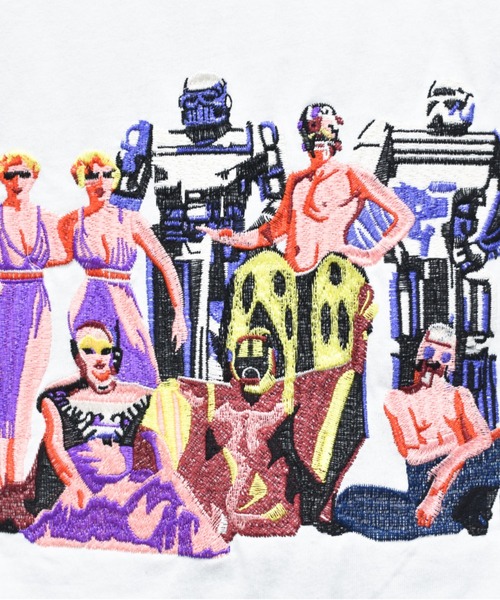 STOF（ストフ）の「STOF/ストフ/TRIBE EMBROI BIG TEE（Tシャツ/カットソー・メンズ・ブラック/ホワイト・S/M）」の14枚目の写真