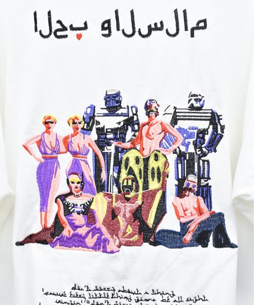 STOF（ストフ）の「STOF/ストフ/TRIBE EMBROI BIG TEE（Tシャツ/カットソー・メンズ・ブラック/ホワイト・S/M）」の9枚目の写真