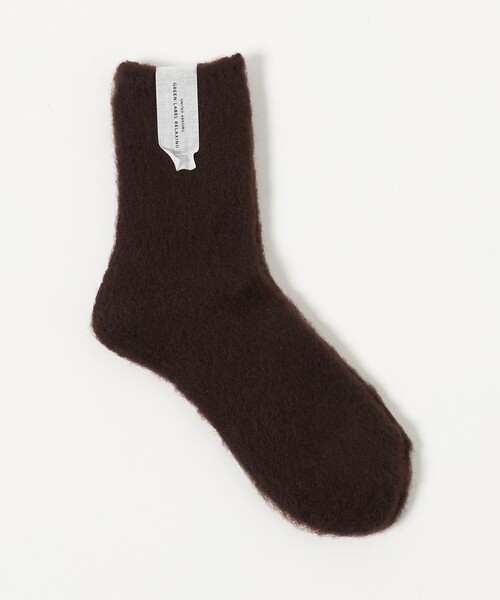 green label relaxing（グリーンレーベルリラクシング）の「シャギーソックス / 靴下（ソックス/靴下・レディース・ホワイト/ライトグレー/ダークブラウン/ライム/オレンジ・FREE）」の4枚目の写真