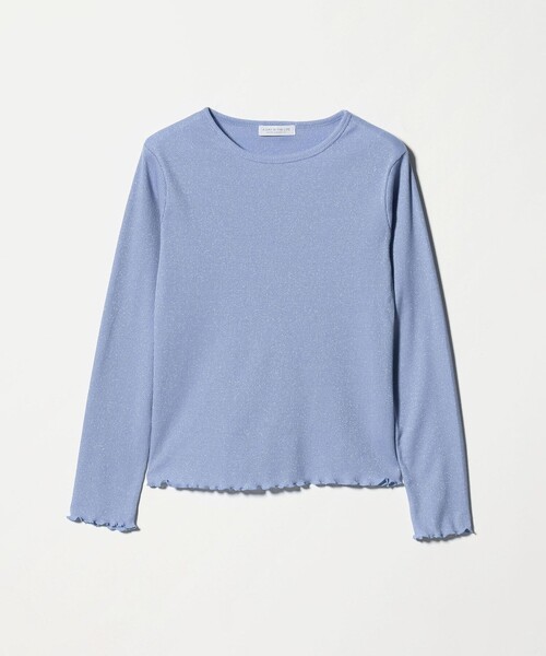 A DAY IN THE LIFE UNITED ARROWS(アデイインザライフユナイテッドアローズ)の「ラメ リブ メローカットソー<A DAY IN THE LIFE>(Tシャツ/カットソー・レディース・ブラック/ライトブルー/グレー系/ナチュラル・FREE)」の4枚目の写真