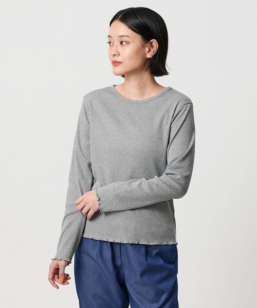 A DAY IN THE LIFE UNITED ARROWS(アデイインザライフユナイテッドアローズ)の「ラメ リブ メローカットソー<A DAY IN THE LIFE>(Tシャツ/カットソー・レディース・ブラック/ライトブルー/グレー系/ナチュラル・FREE)」の5枚目の写真