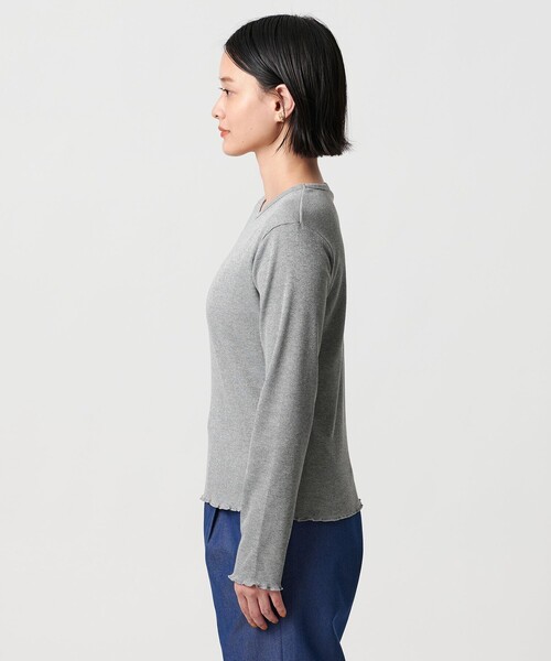 A DAY IN THE LIFE UNITED ARROWS(アデイインザライフユナイテッドアローズ)の「ラメ リブ メローカットソー<A DAY IN THE LIFE>(Tシャツ/カットソー・レディース・ブラック/ライトブルー/グレー系/ナチュラル・FREE)」の9枚目の写真
