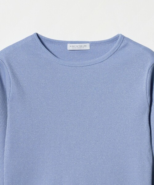 A DAY IN THE LIFE UNITED ARROWS(アデイインザライフユナイテッドアローズ)の「ラメ リブ メローカットソー<A DAY IN THE LIFE>(Tシャツ/カットソー・レディース・ブラック/ライトブルー/グレー系/ナチュラル・FREE)」の12枚目の写真